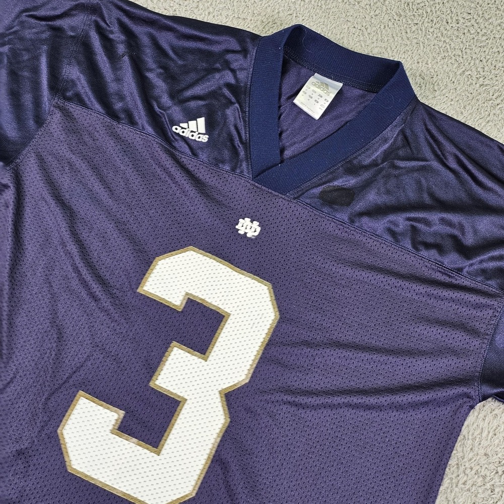 Notre Dame Fighting Irish Jersey Mens Medium Purple NCAA Football Adidas #3